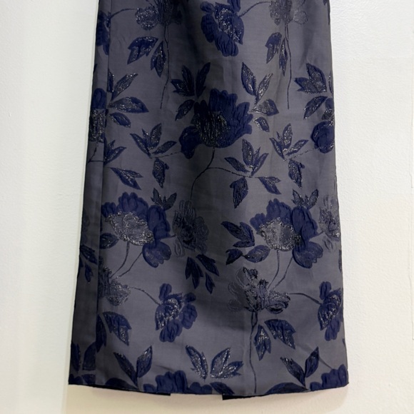 NWOT Alfred Sung Style D877NGM Floral Jacquard Strapless Sheath Gown, Size 16 - Picture 8 of 11